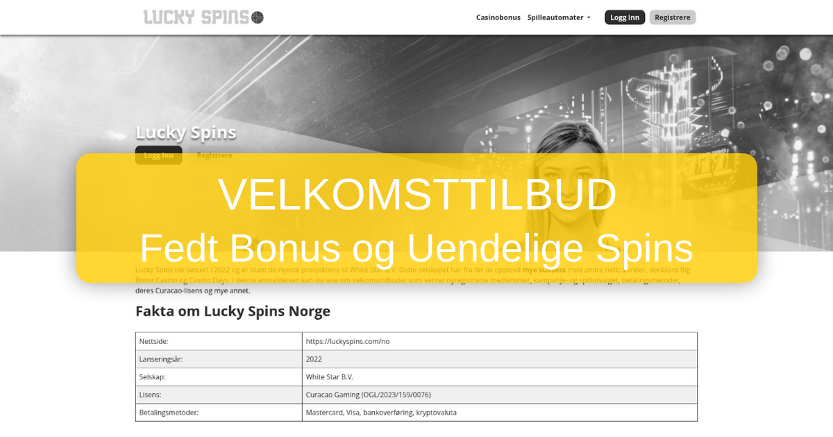 LuckySpins Casino Danmark